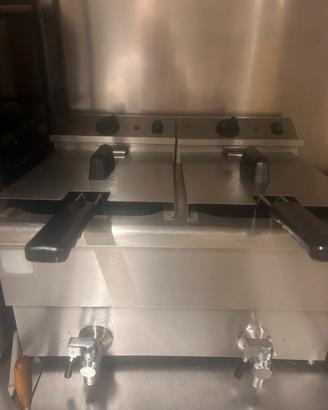 Friggitrice da banco elettrica doppia vasca