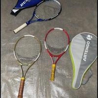 3 racchette tennis