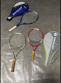 3 racchette tennis