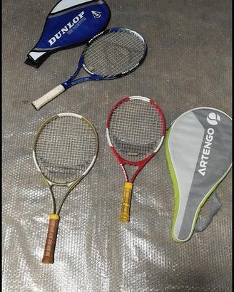 3 racchette tennis