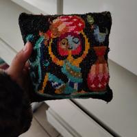 cuscino modalità punto e croce fatta da me