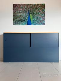 Testata letto o divano in legno contenitiva