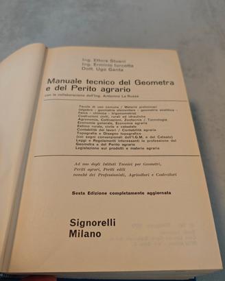Manuale tecnico geometra perito agrario