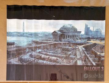 Fallout 3 Lincoln memorial poster su carta lucida
