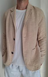 Giacca Blazer Zara Man Beige in Maglia - Tg.M