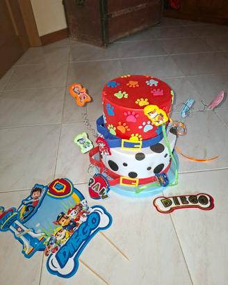 torta scenografica tema paw patrol