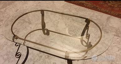 Tavolino da salotto in cristallo 