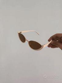 Occhiali da sole vintage beige