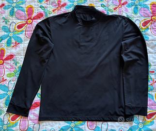 2 pz - maglia termica manica lunga   lycra felpata