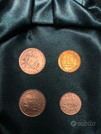 Franchi francesi - 1, 1/2, 10 centesimi