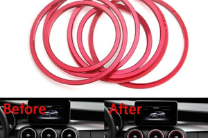 MERCEDES Classe A B CLA GLA 5x Anelli Rossi Sfiati