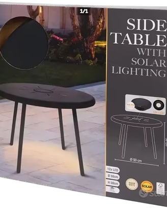 Tavolino con illuminazione a energia solare