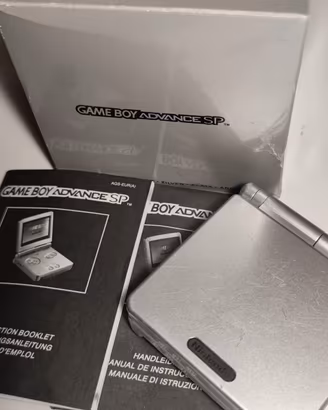 Game Boy Advance SP Silver BOXATO con Scontrino