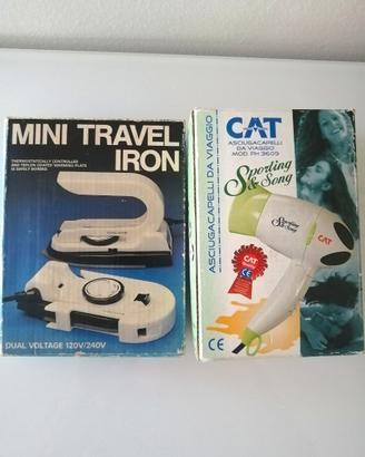 Mini ferro stiro e phon viaggio