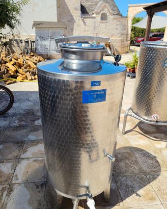 Bidone per olio acciaio 350 lt