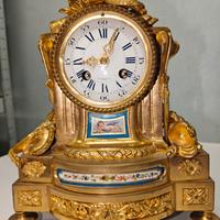 orologio da tavolo in bronzo dorato 