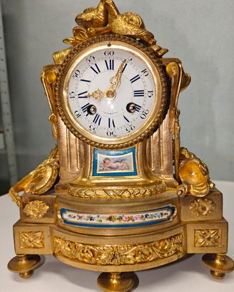 orologio da tavolo in bronzo dorato 
