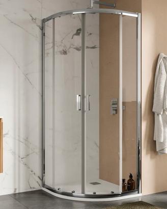 Box doccia semicircolare 75 x 75  acciaio NUOVO