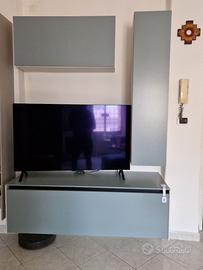 Parete Tv - scrivania e libreria