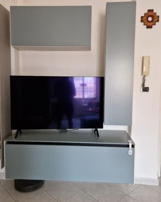 Parete Tv - scrivania e libreria