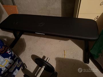 set panca più manubri e pesi  dechalton