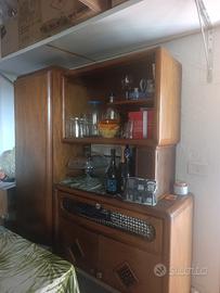 Credenza vintage anni 50/60 in legno–Mobile cucina