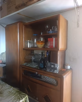Credenza vintage anni 50/60 in legno–Mobile cucina
