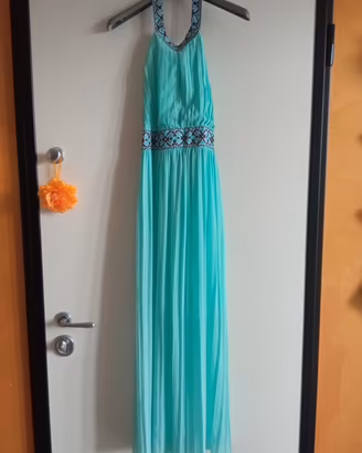vestito elegante donna acquamarina 
