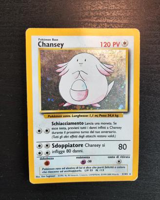 Carta Chansey set base holo 