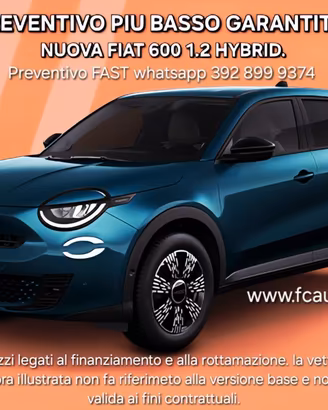 Fiat 600 Hybrid 110 CV - NUOVA DA IMMATRICOLARE