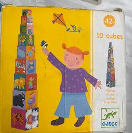 Set di 10 cubi impilabili Djeco