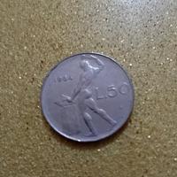 Rara moneta da 50 lire del 1964