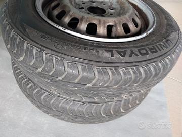 Uniroyal 135/80  R13 T  gomme + cerchi 