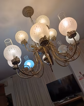 lampadario e due aplique