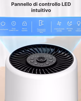 Purificatore Aria HEPA, Bianco 3 velocità