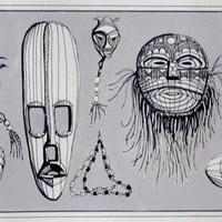 Maschere africane Dipinto Guerreri