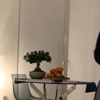 Tavolo tondo in vetro, diametro 110 cm