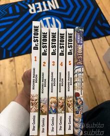 Manga dr. Stone dal 1 al 5 + reboot of biakuya