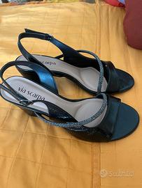 Sandalo donna ecopelle nero