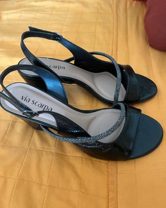 Sandalo donna ecopelle nero