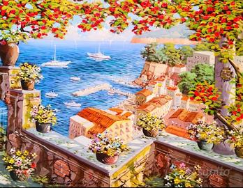 Ernesto Rispoli olio su tela 24x30 Sorrento