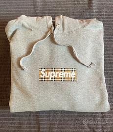 Felpa Supreme x Burberry - Grigia - Taglia M - New