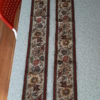 Coppia di Ranner vintage in punto croce natalizie