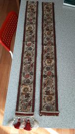 Coppia di Ranner vintage in punto croce natalizie