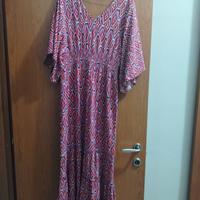 Vestito a balze con maniche a pipistrello - S/M