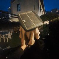 Ombrellone da giardino con pannello solare e luce