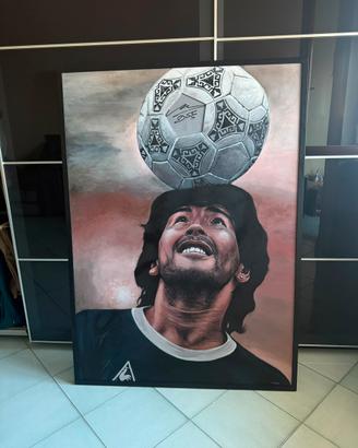 Quadro maradona Certificato
