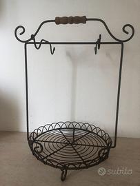 Porta tazze in ferro Vintage