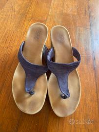 Sandali UGG infradito pelle viola zeppa tg.40