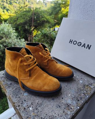 Scarpe Hogan uomo – chukka in camoscio miele – ott